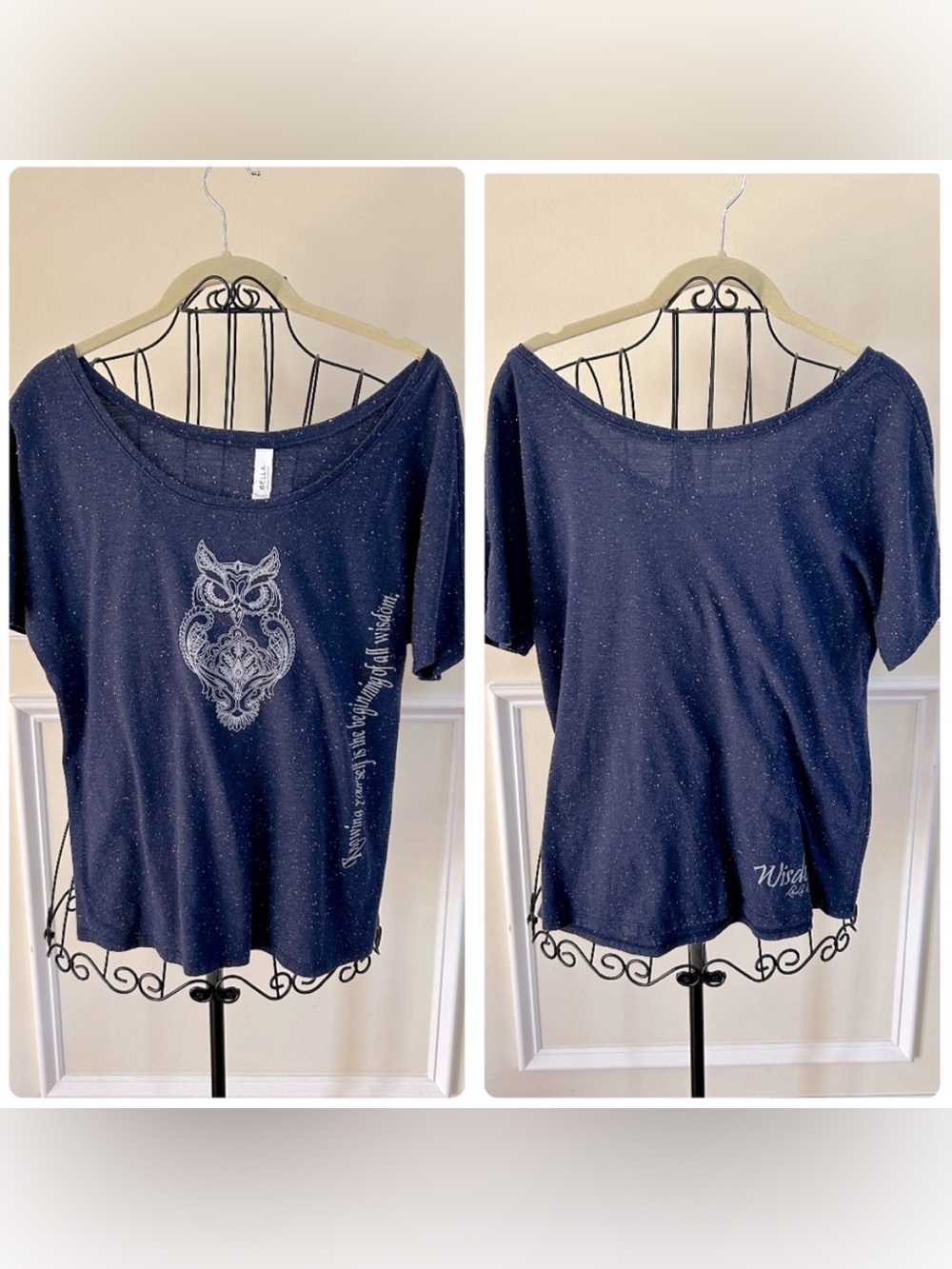Bella Canvas Custom Owl Wisdom Confetti Tee
